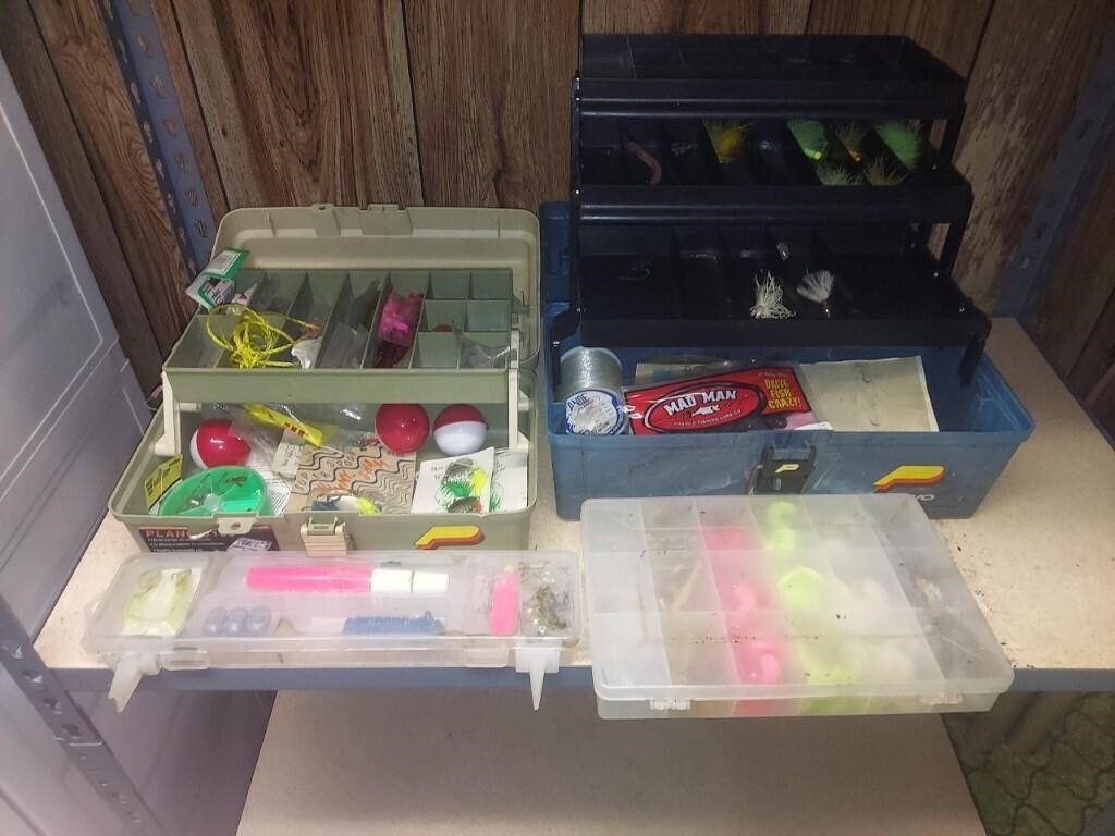 Lot of Fishing Tackle and Boxes.