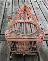 Victorian Style Metal Birdcage Hanging Planter