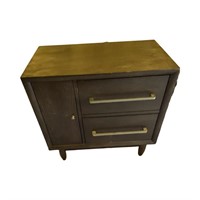 Wooden Side Table With 2 Drawers (pre-owned)