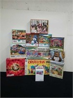 Group of puzzles and and games some vintage