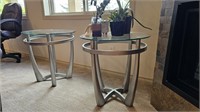 Round Table With Glass Top x 2