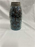 Atlas Mason jar Patented November 30, 1858 blue