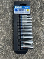 QUINN 10 PIECE DEEP SOCKET SET