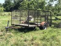 6x12 trailer with sides and drop down gate
