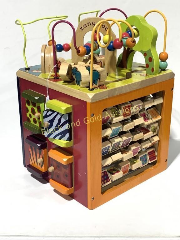 Large Zany Zoo Wooden Activity Cube