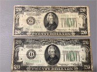 1934 & 1934A $20 BILLS