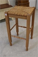 Bar Stool with Wicker Seat