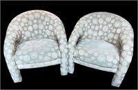 Pair of Sculptural Lounge Chairs.