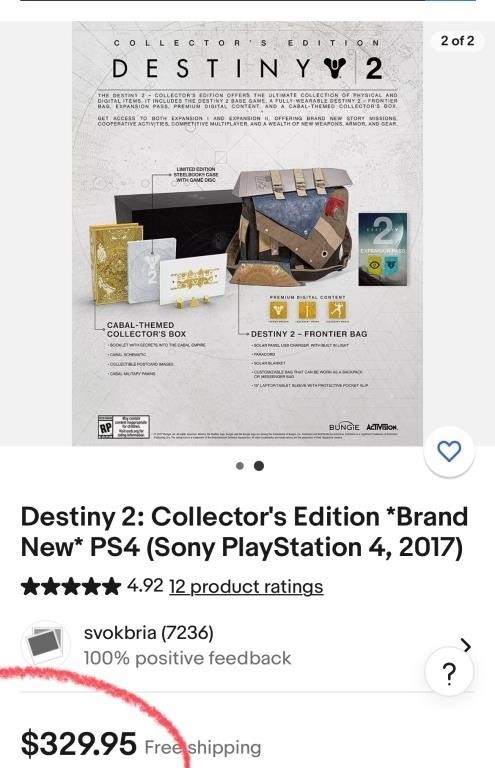 S1 - PS4 DESTINY 2 COLLECTOR'S EDITION (M129)