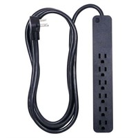 GE Pro 6-Outlet Power Strip Surge Protector  8ft.