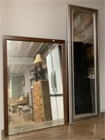 Framed mirrors, 26x37, 17x53