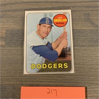 1969 Len Gabrielson Topps Baseball Card