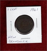 NEW BRUNSWICK 1861 ONE CENT COIN