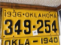 1936 Oklahoma License Plate