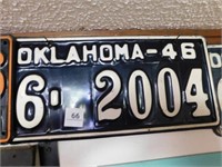 1946 Oklahoma License plate