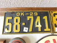 1929 Oklahoma License plate