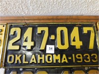 1933 Oklahoma License plate