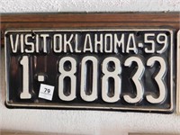 1959 Oklahoma license plate
