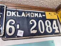 1947 Oklahoma License plate