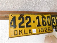 1926 Oklahoma License plate