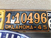 1945 Oklahoma License plate