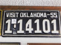 1955 Oklahoma License plate
