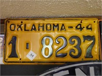 1944 Oklahoma License plate