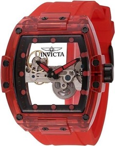 Invicta Men's Red Mechanical Silver Dial Watch
