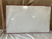 Vintage enameled red and white table top