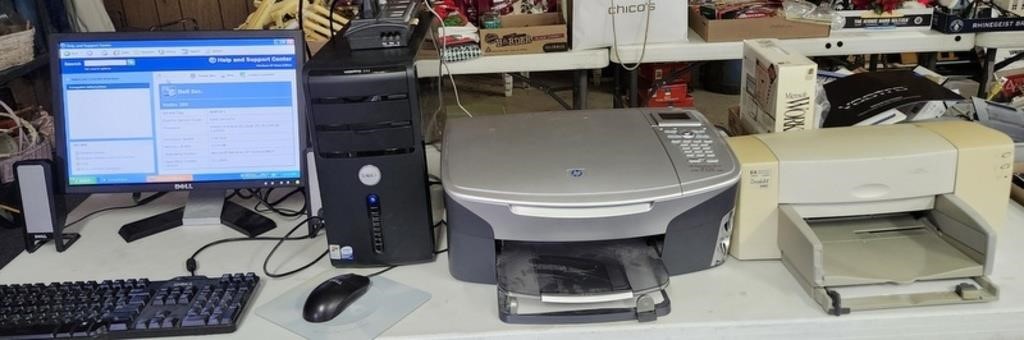 Dell Computer, HP Printer, Laser Printer