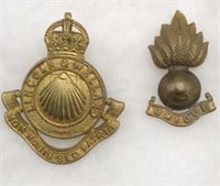 2 Military Cap Badges