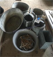 Watering cans galvanized buckets steel pan