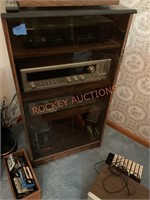 Vintage stereo, cabinet and equipment
