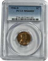 1946-D Lincoln Wheat Cent Penny PCGS MS66RD