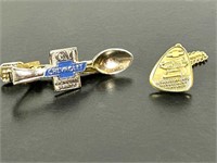 Vintage Chevrolet Dealership Parts Tie Clasps