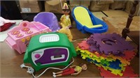 Lot of children's toys and baby items