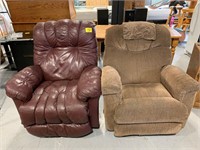 LEATHER ROCKING CHAIR, UPHOLSTERED ROCKER
