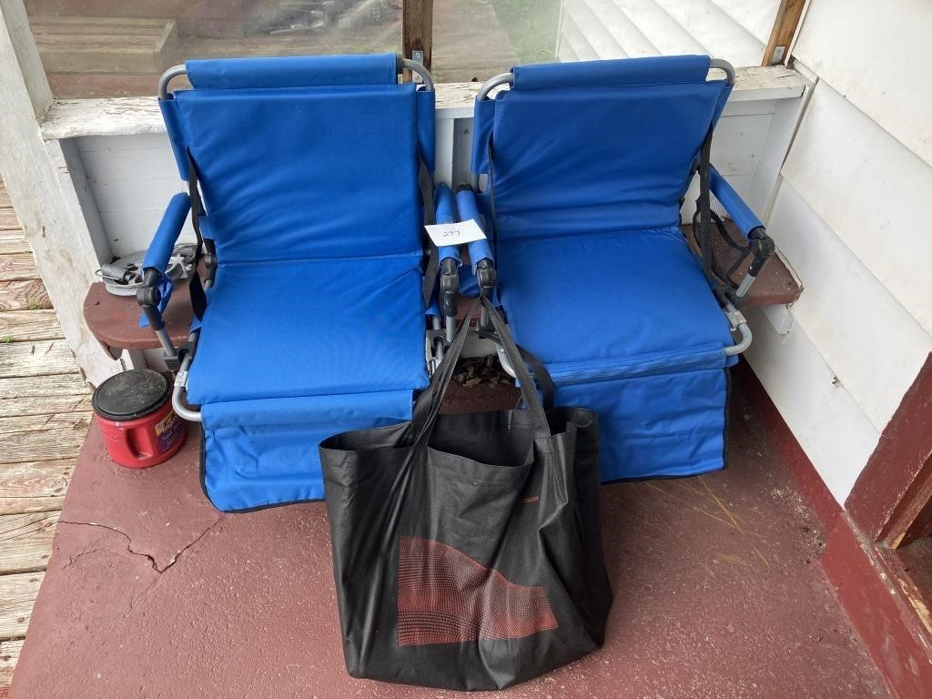 2 Stadium Chairs w/ carrying bag