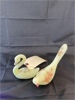 Fenton Hand Painted Bird & Swan