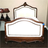 Antique Full Size Carved Wood Bed