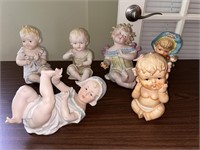 Vintage Japanese Bisque Baby Figurines