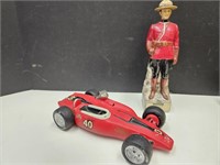 Indy 500 STP & Mountie Whiskey Decantors