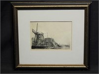 Rembrandt "Windmill" Etching