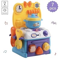 Kids Kitchen Playset with Lights and Music