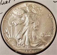 1943 Walking Liberty 1/2 Dollar, Higher Grade