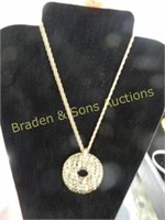 LADIES GOLD TONES BRIGHTON NECKLACE AND EARRINGS