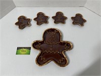 Hull Gingerbread Man Cookie Plates