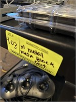 BLACK METAL CART ON CASTERS
