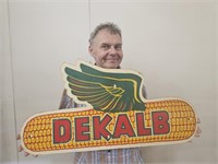 VTG 31" DEKALB -Masonite Sign Facing Right HTF