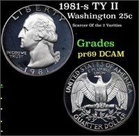 Proof 1981-s TY II Washington Quarter 25c Grades G